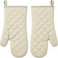 WFKNVWFKNV Long Quilted Cotton Oven Mitt Pair Sage Cream 13 Inch - Product view